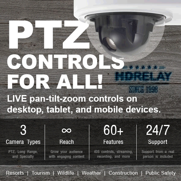 HD Relay 2019 live pan tilt zoom controls on desktop tablet and mobile devices